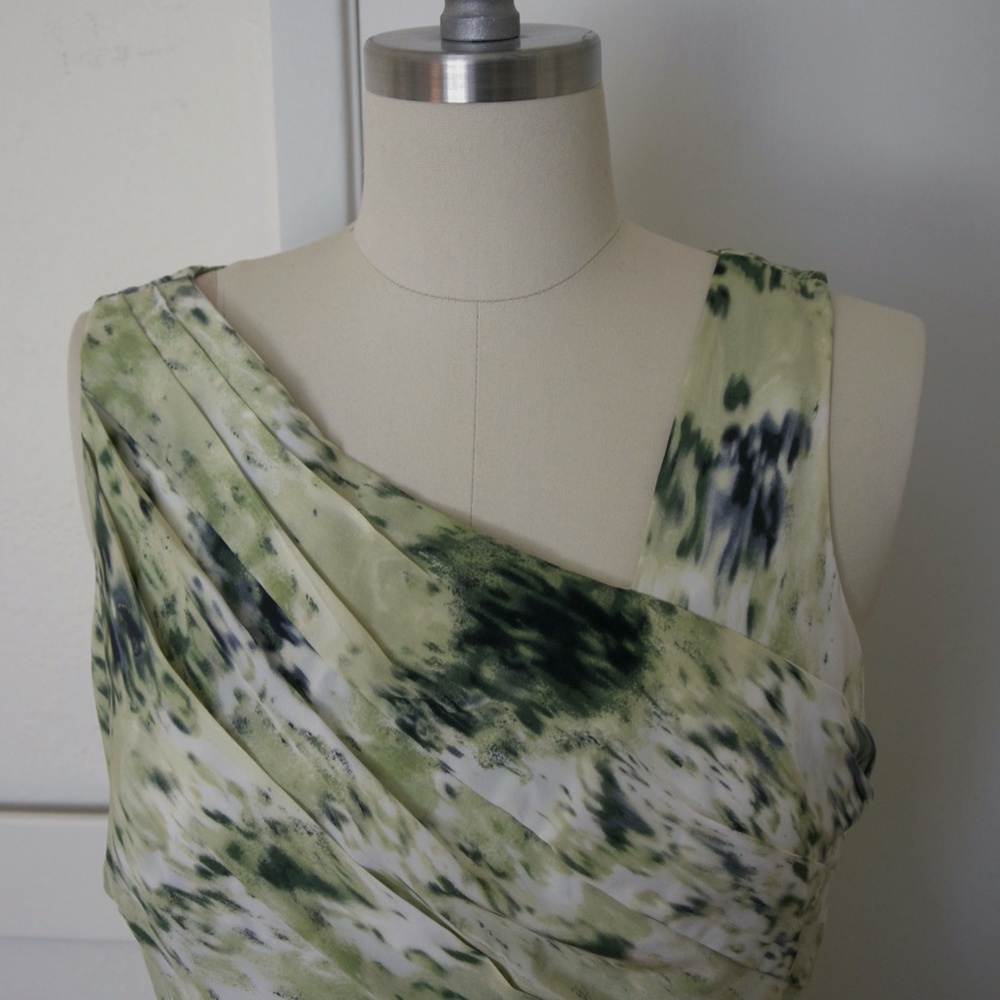 Ann Taylor, 6P, Green Silk Sheath Dress, NWT